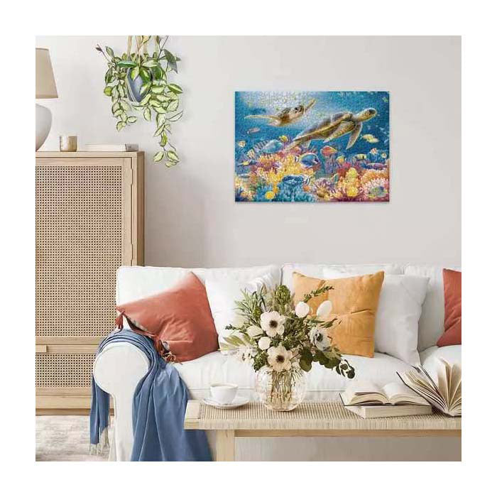 Load image into Gallery viewer, Ravensburger legpuzzel blauwe onderwaterwereld, 1000st.