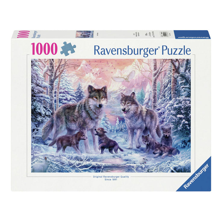 Load image into Gallery viewer, Ravensburger legpuzzel arctische wolven, 1000st.