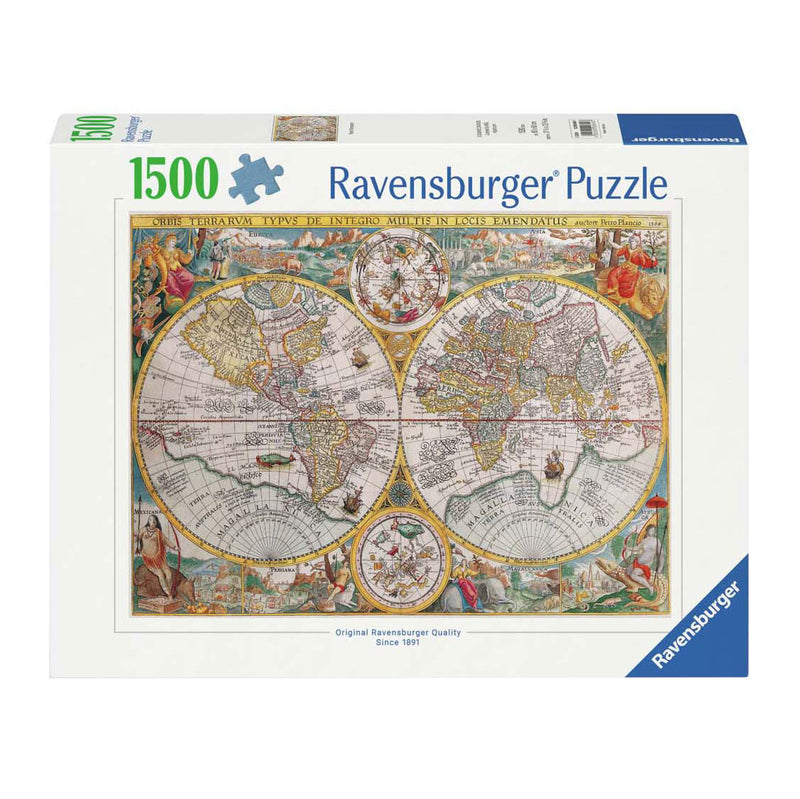 Afbeelding laden in galerijviewer, Ravensburger puzzel wereldkaart 1594 - legpuzzel - 1500 stukjes