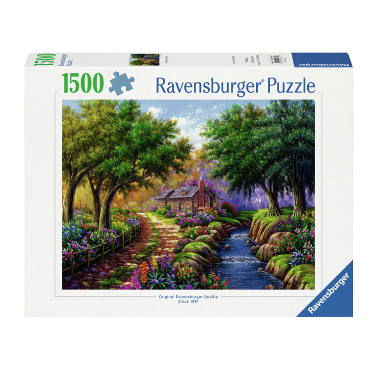Load image into Gallery viewer, Ravensburger legpuzzel cottage bij de rivier, 1500st.