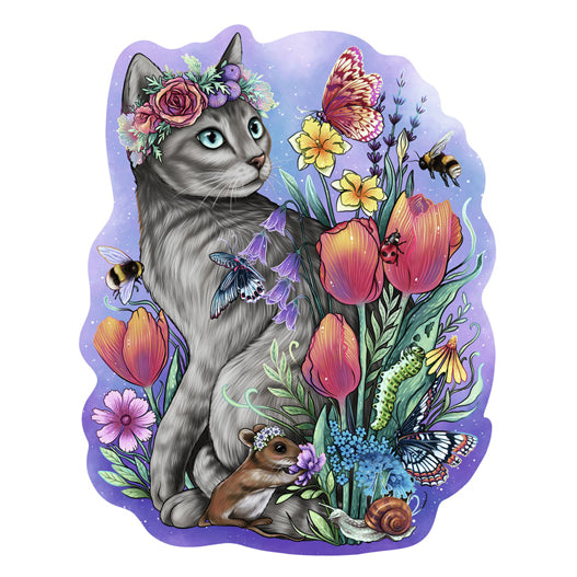 Afbeelding laden in galerijviewer, Ravensburger houten puzzel lovely cat - legpuzzel - 150 stukjes