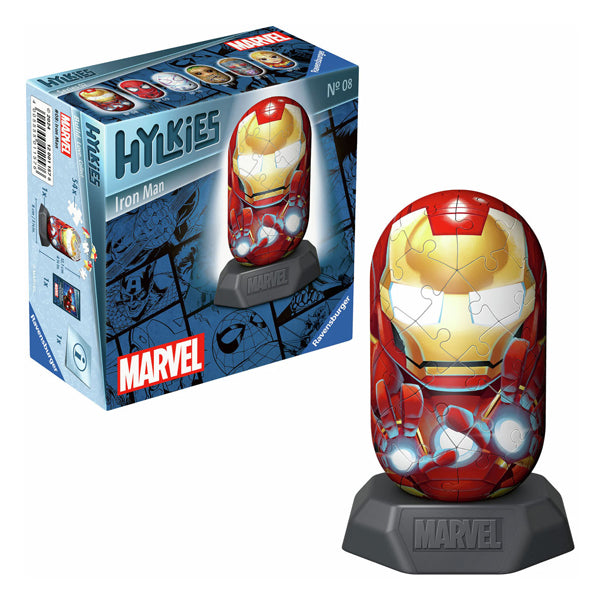 Afbeelding laden in galerijviewer, Ravensburger 3d puzzel hylkies marvel iron man, 54st.