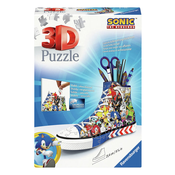 Load image into Gallery viewer, Ravensburger 3d puzzel pennenbak sonic the hedgehog, 108st.