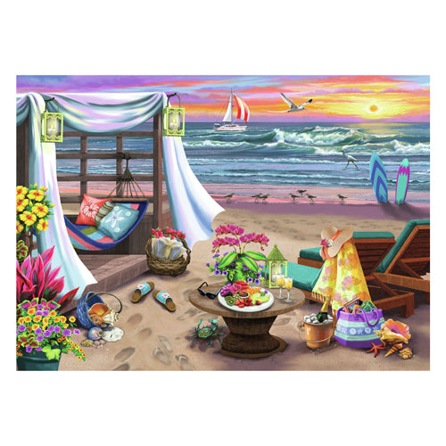 Afbeelding laden in galerijviewer, Ravensburger puzzel strandavond - legpuzzel - 500 stukjes