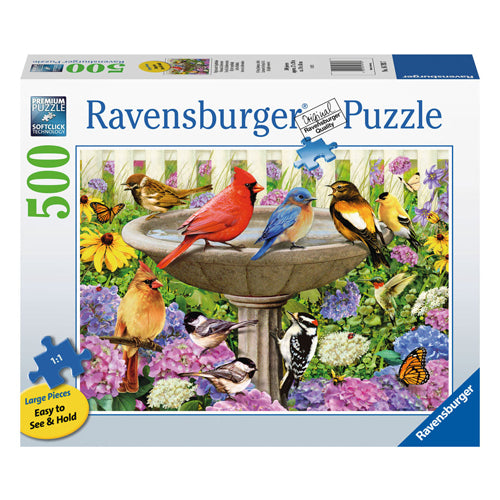 Load image into Gallery viewer, Ravensburger legpuzzel bij het vogelbadje, 500st.