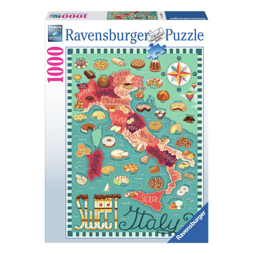 Load image into Gallery viewer, Ravensburger legpuzzel map of italy sweet, 1000st.