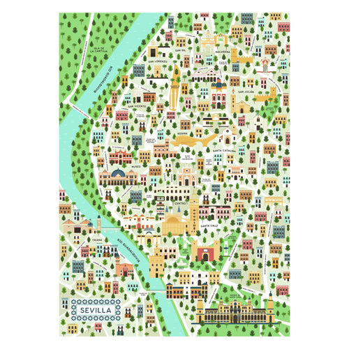 Load image into Gallery viewer, Ravensburger legpuzzel map of seville, 1000st.
