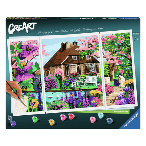 Load image into Gallery viewer, Ravensburger creart schilderen op nummer waterside cottage
