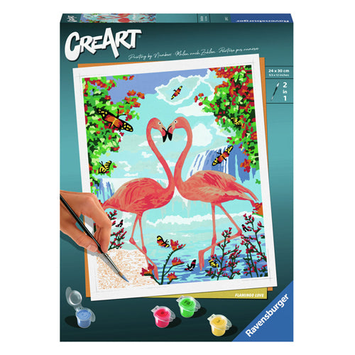 Load image into Gallery viewer, Ravensburger creart schilderen op nummer - flamingo love
