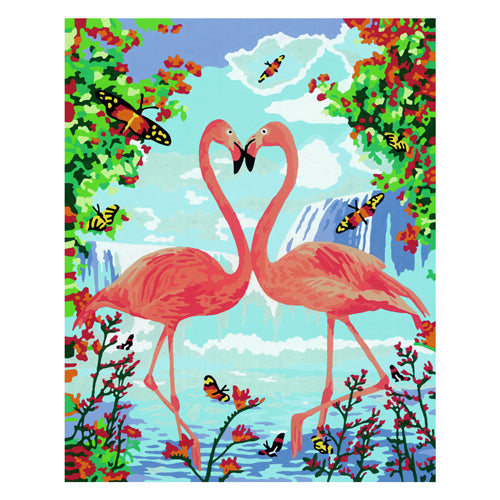 ギャラリービューアに画像をロードする, Ravensburger schilderen op nummer ravensburger creart schilderen op nummer - flamingo love