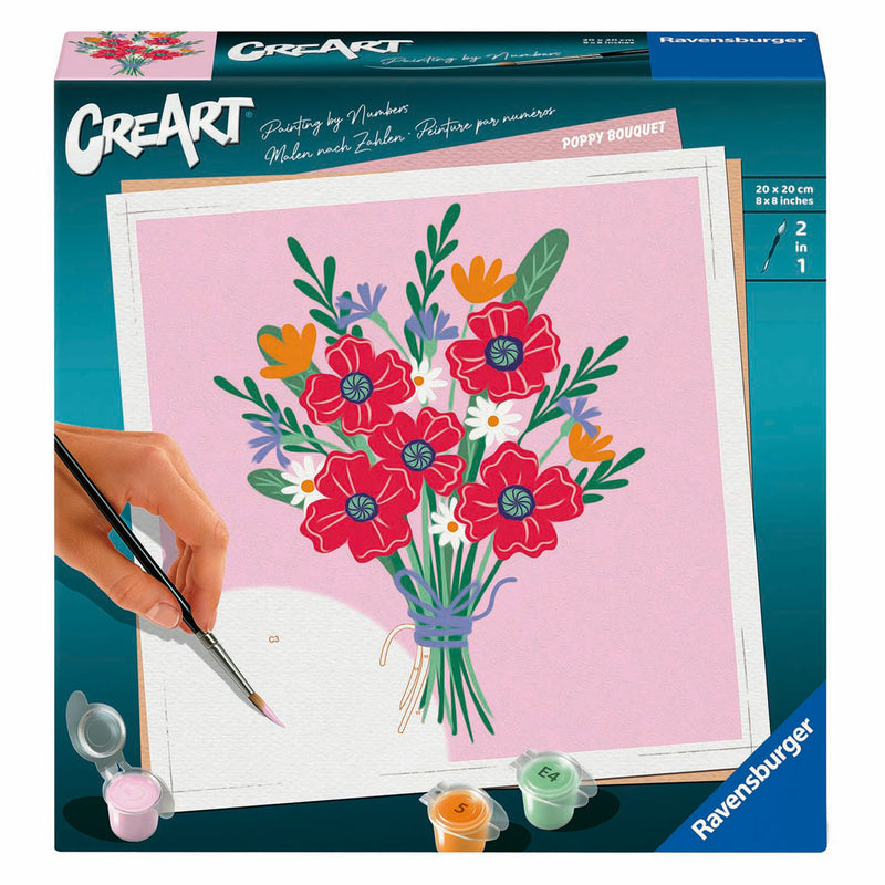 Load image into Gallery viewer, Ravensburger creart schilderen op nummer - klaprozen boeket