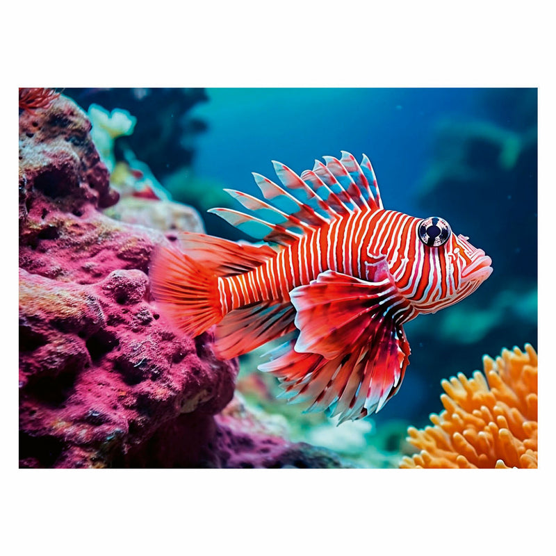 Afbeelding laden in galerijviewer, Merkloos sans marque ravensburger legpuzzel colorful animals rode koraalduivel, 500st.