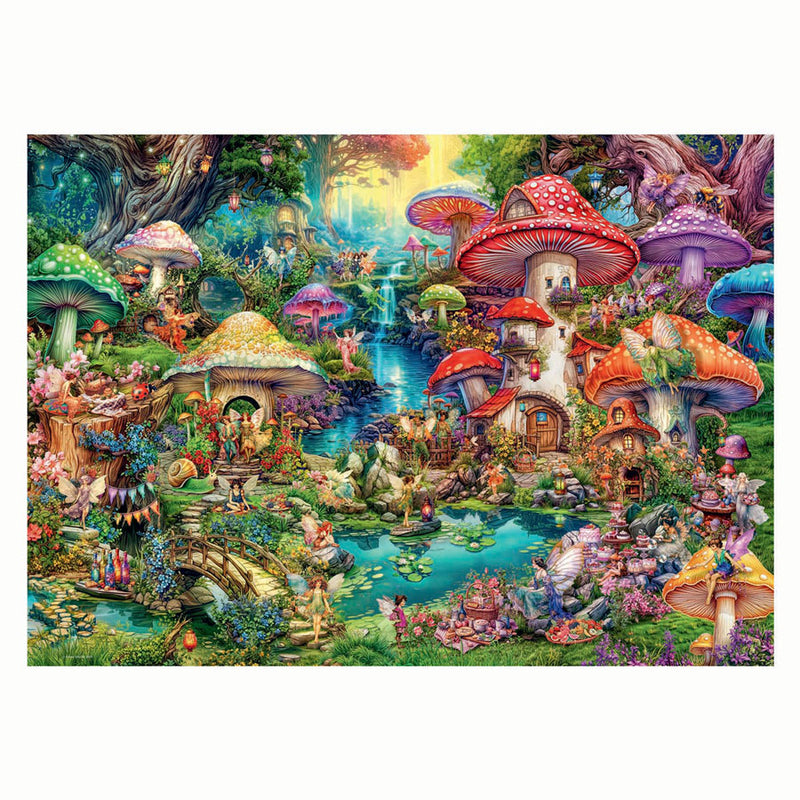Afbeelding laden in galerijviewer, Ravensburger legpuzzel merry mushroom village, 1000st.