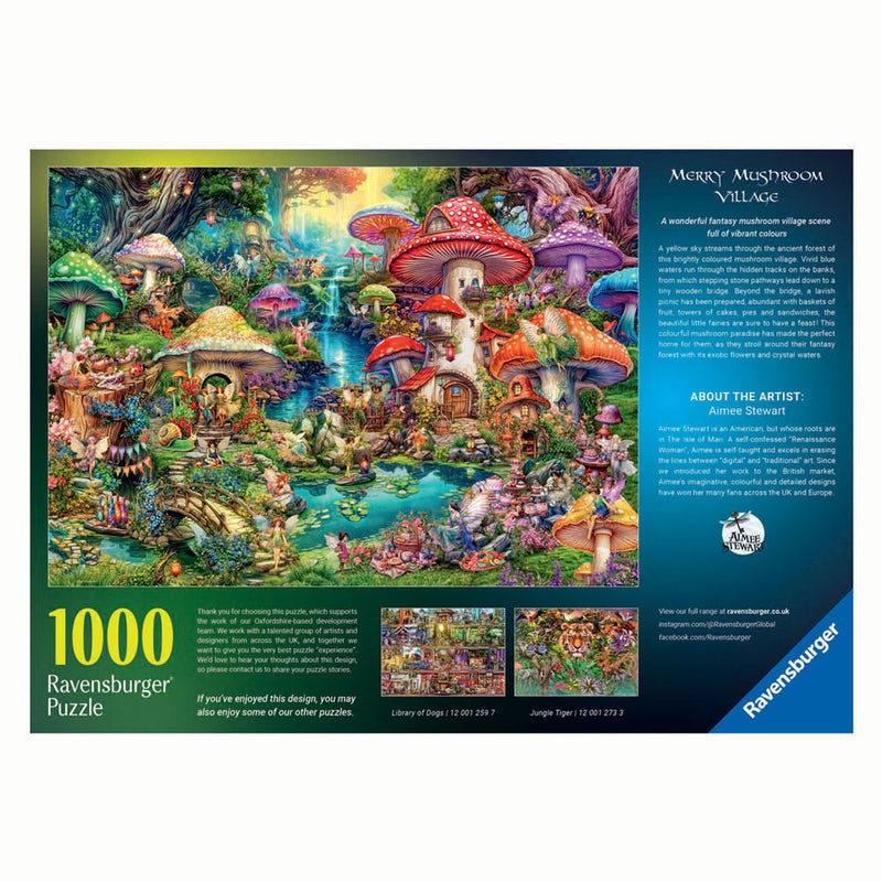Afbeelding laden in galerijviewer, Ravensburger legpuzzel merry mushroom village, 1000st.