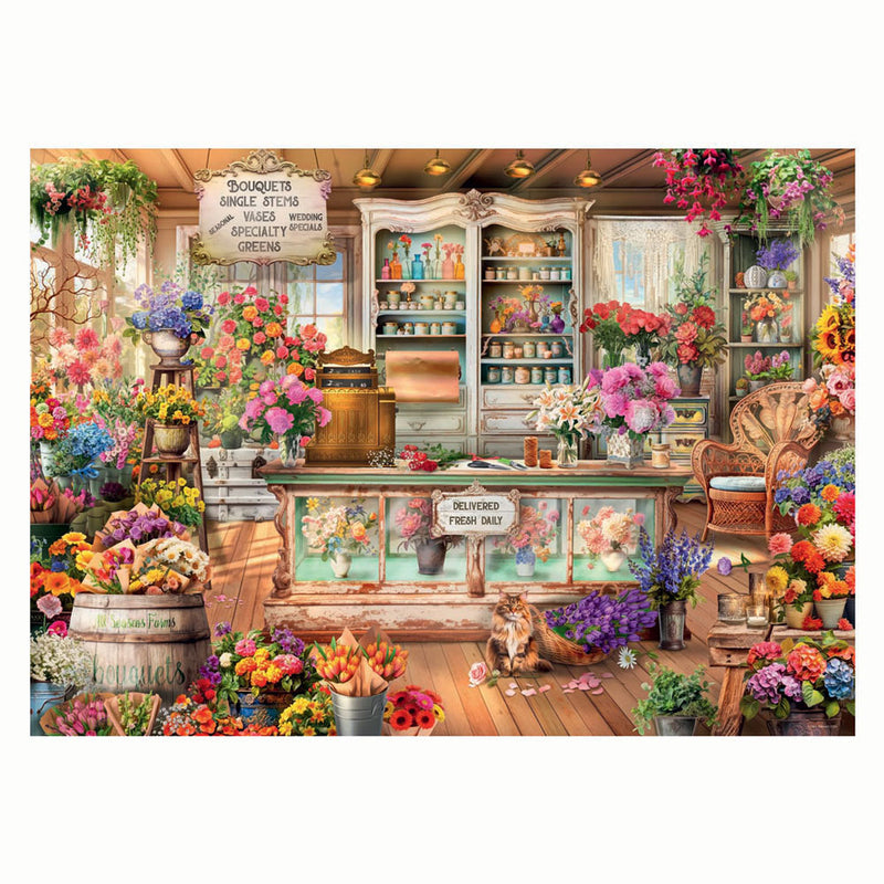 Afbeelding laden in galerijviewer, Ravensburger legpuzzel all seasons flowershop, 1000st.