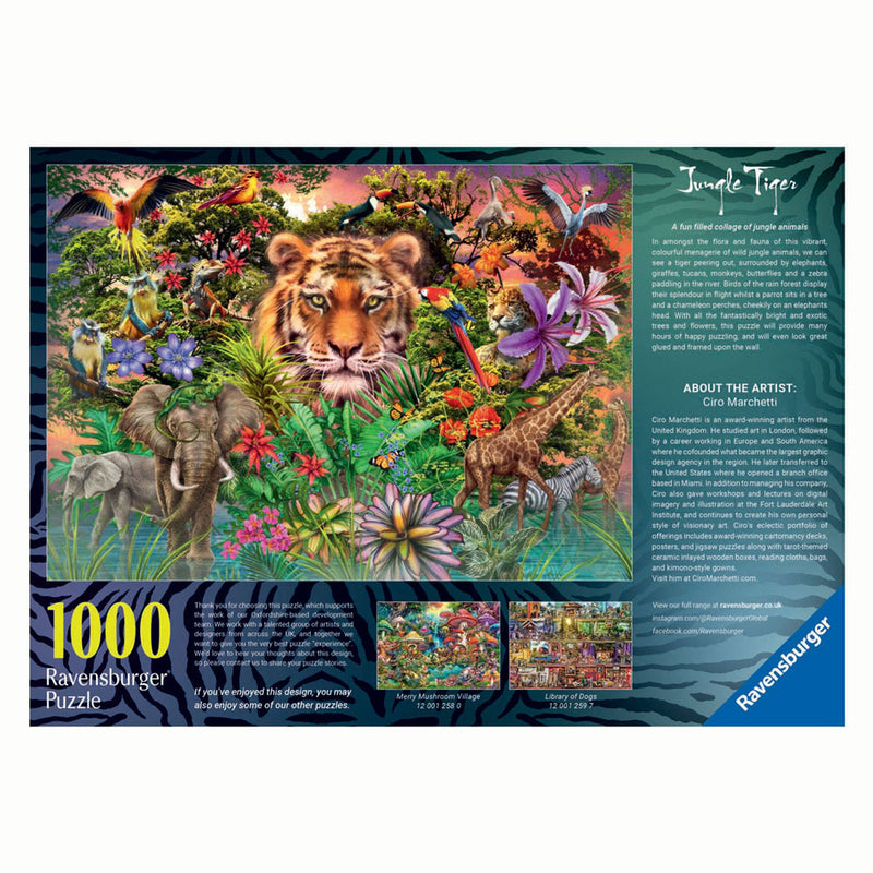 Chargez l'image dans la visionneuse de la galerie, Ravensburger | puzzel | jungle tiger | 1000 stukjes