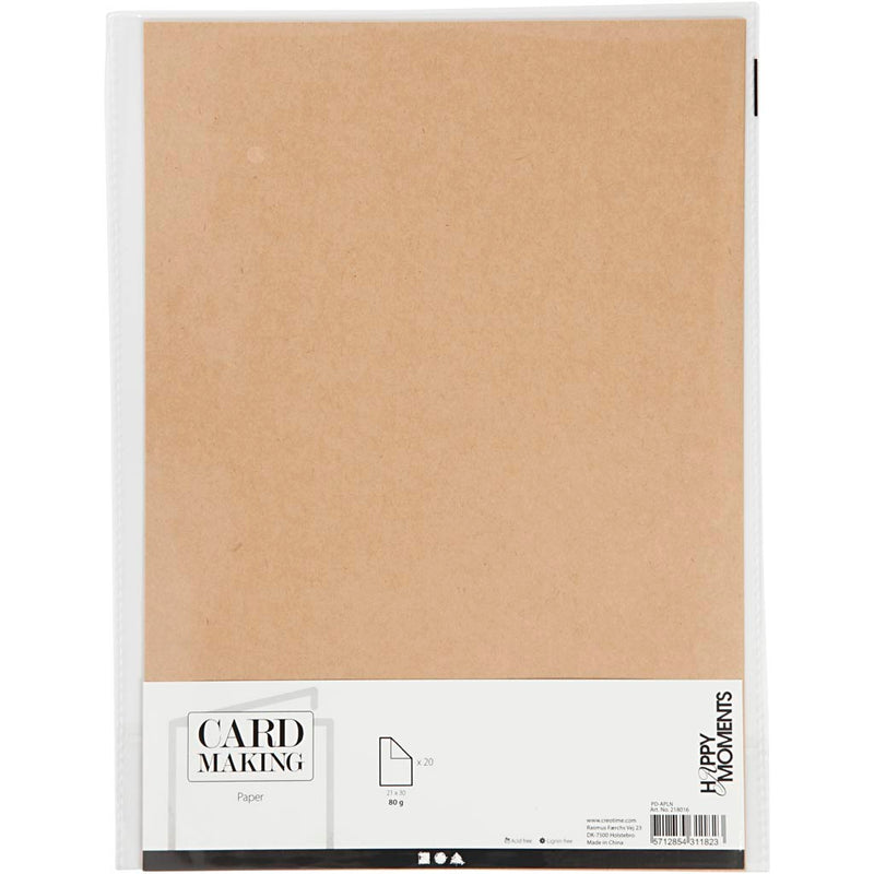 Load image into Gallery viewer, Creativ company papier, a4, vel 210x297 mm, 120 gr, naturel, 20 stuk 1 doos