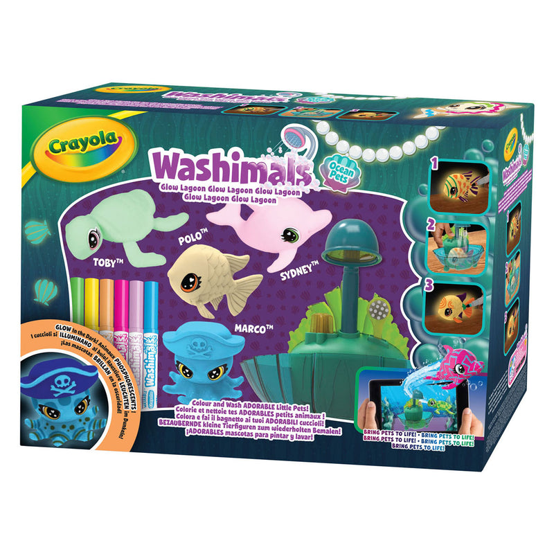 Afbeelding laden in galerijviewer, Crayola washimals ocean glow lagoon speelset