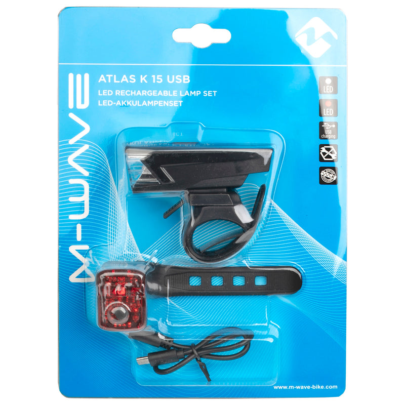 Chargez l'image dans la visionneuse de la galerie, M-wave atlas k 15 usb rechargeable battery lighting set