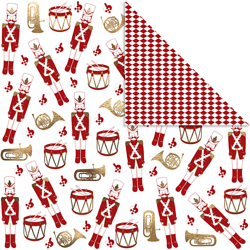 Laden Sie das Bild in Galerie -Viewer, Https: www.cchobby.nl design-papier-notenkraker-180-gr-goud-rood-wit-3-vel-1-doos