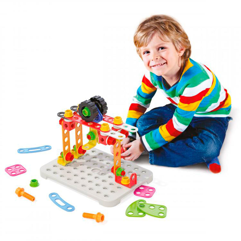 Afbeelding laden in galerijviewer, Quercetti tecno jumbo met opbergbox, 84dlg.