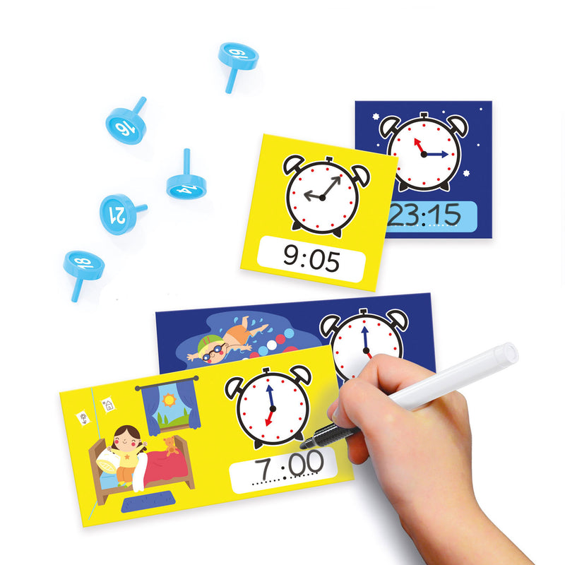 Afbeelding laden in galerijviewer, Quercetti leerklok primo clock junior karton 51-delig