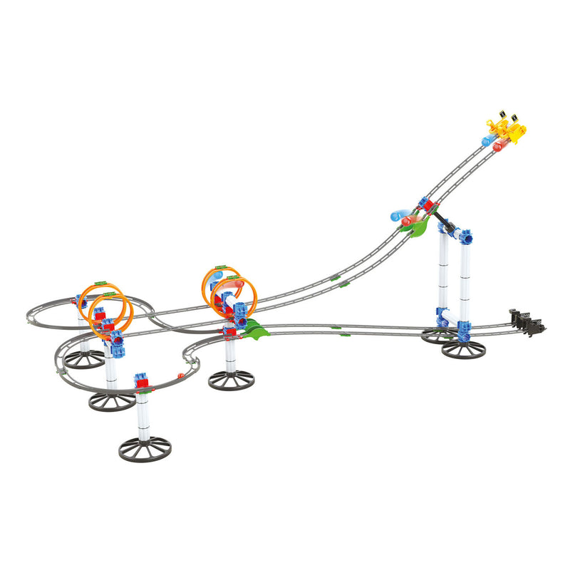 Afbeelding laden in galerijviewer, Quercetti knikkerbaan skyrail league 7,5 meter racebaan speelgoed.