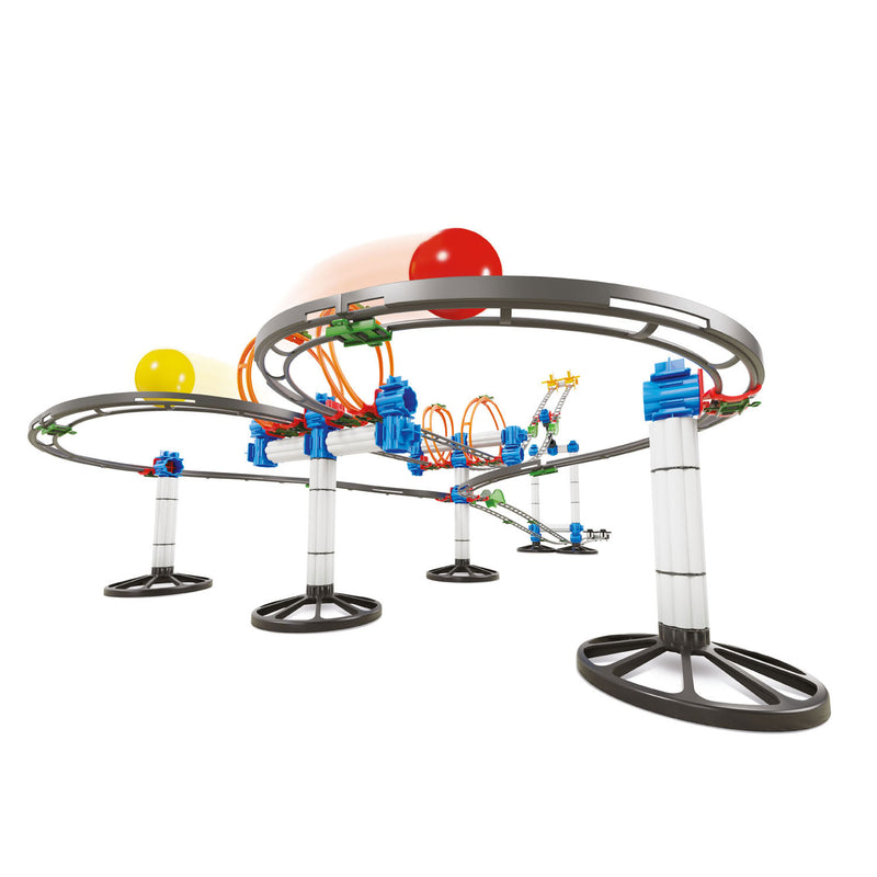 Afbeelding laden in galerijviewer, Quercetti knikkerbaan skyrail league 7,5 meter racebaan speelgoed.