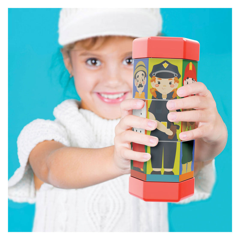 Load image into Gallery viewer, Quercetti tubo mix match roterende puzzel kinderen en beroepen
