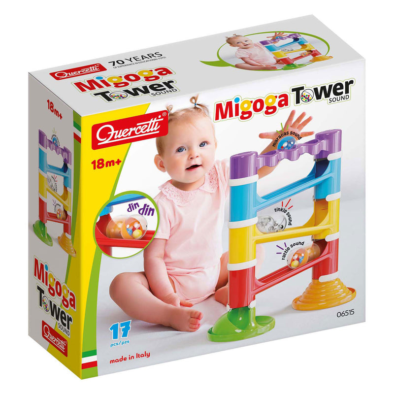 Load image into Gallery viewer, Quercetti migoga knikkerbaan toren met geluid, 17dlg.