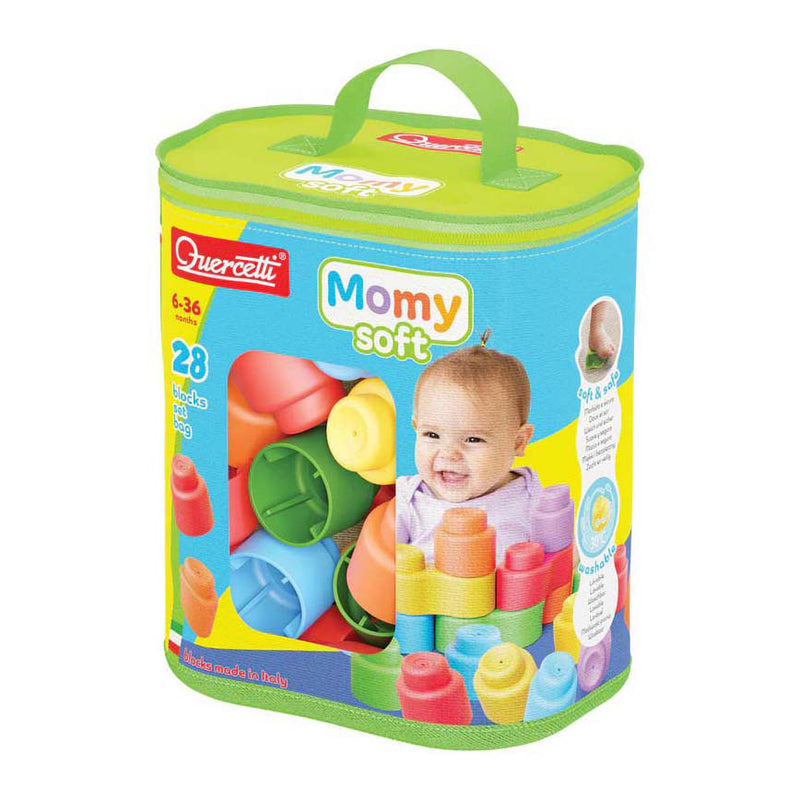 Chargez l'image dans la visionneuse de la galerie, Quercetti bouwblokken momy soft - 28 stuks - kleurrijk baby speelgoed.