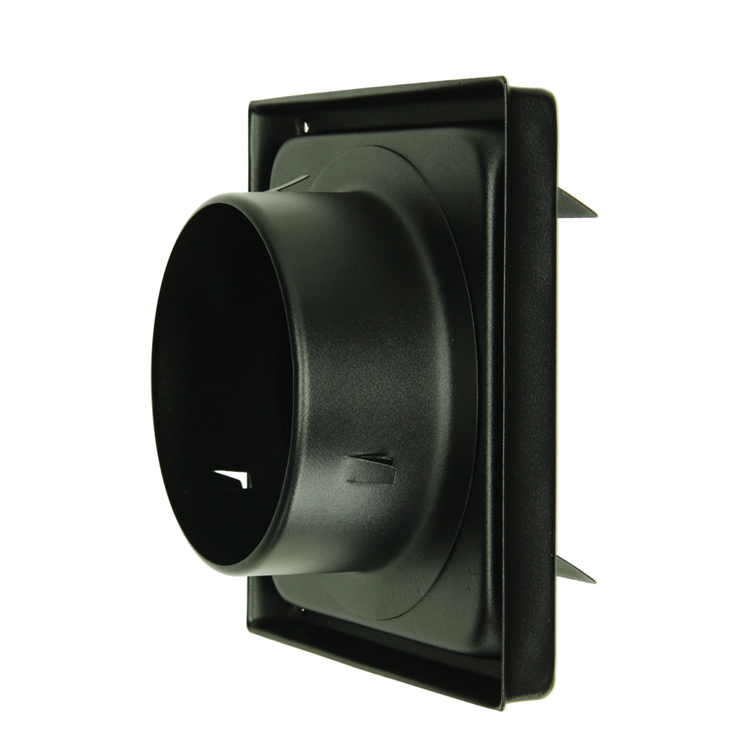 Afbeelding laden in galerijviewer, Renson 1068947 - inbouw dampkaprooster 633 inox zwart (dia 150) | 2 stuks