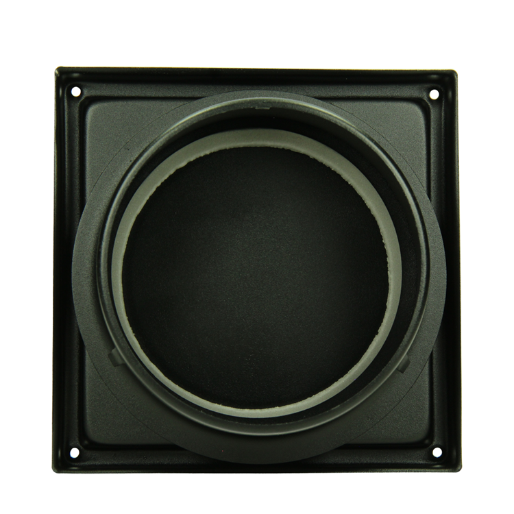 Afbeelding laden in galerijviewer, Renson 1066436 - zwart inox dampkaprooster type 641 ø100mm, opbouw | 2 stuks