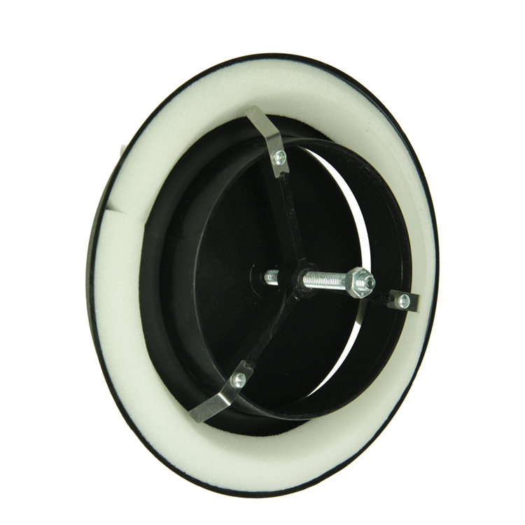 Afbeelding laden in galerijviewer, Renson 1068944 - inbouw afzuigventiel pvc 736 (dia 100) str 9005 (zwart) | 2 stuks