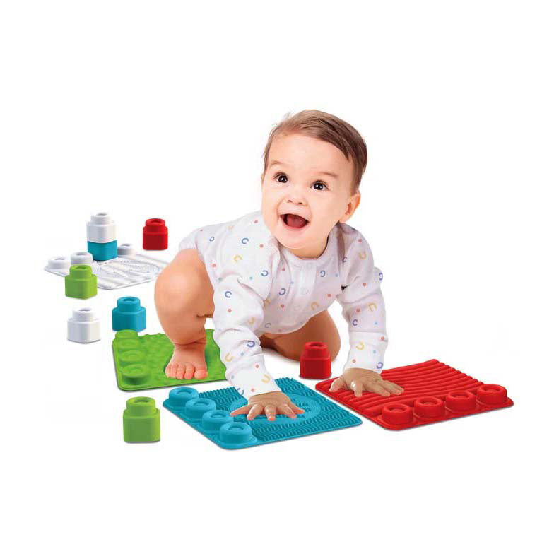 Afbeelding laden in galerijviewer, Clementoni soft clemmy - sensory path - sensorisch speelgoed - speelkleed - baby blokken en speelmat - met zachte foam stapelblokken - 6 - 36 maanden