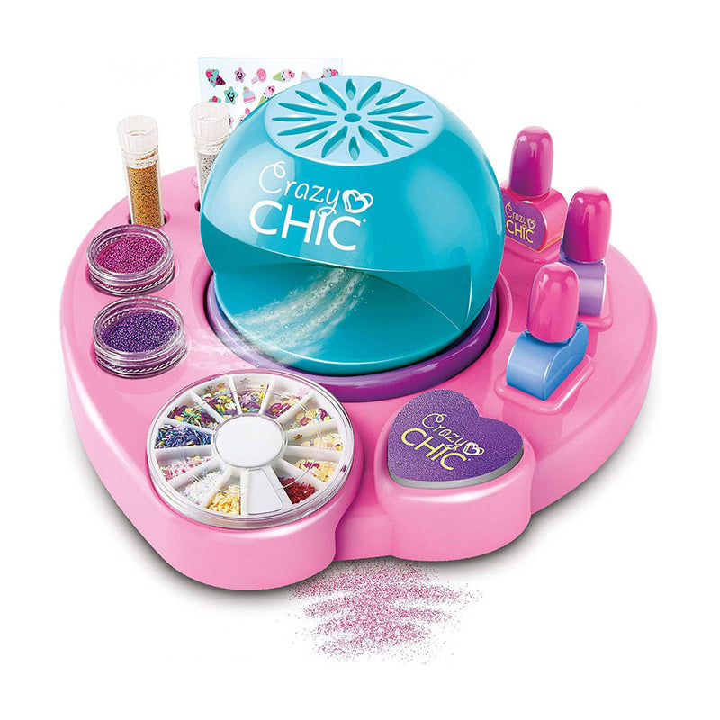 Afbeelding laden in galerijviewer, Clementoni crazy chic - nagelstudio - kinder nagellak met drooglamp - 12-delig - vanaf 12 jaar