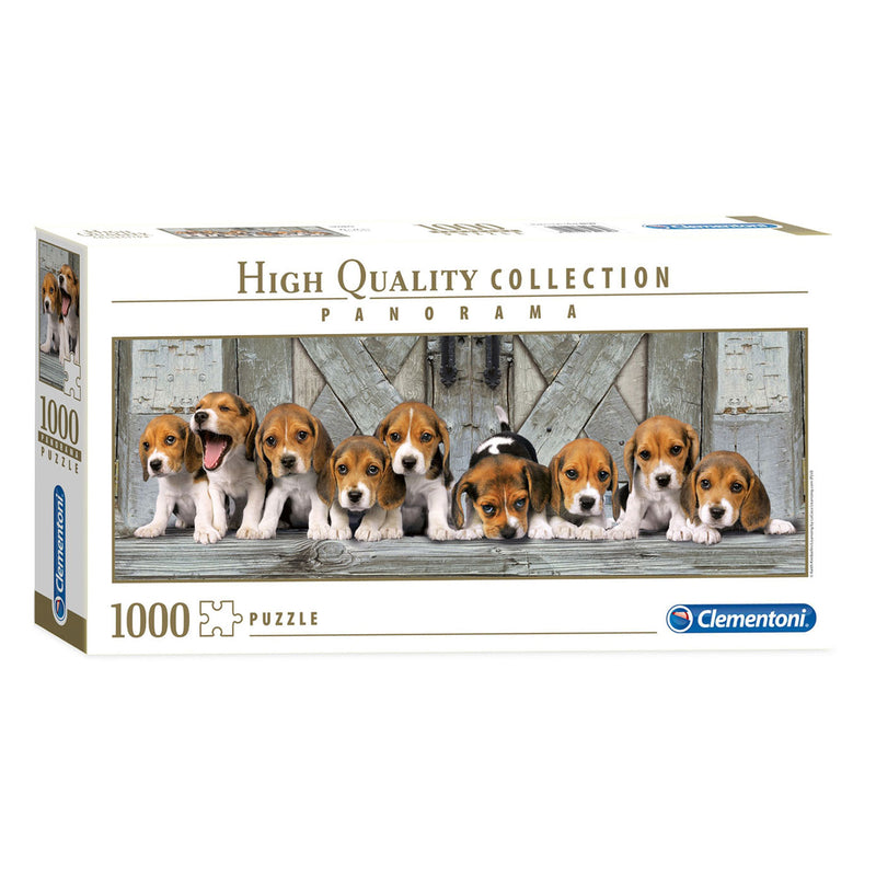 Load image into Gallery viewer, Clementoni panorama puzzel beagles, 1000st.
