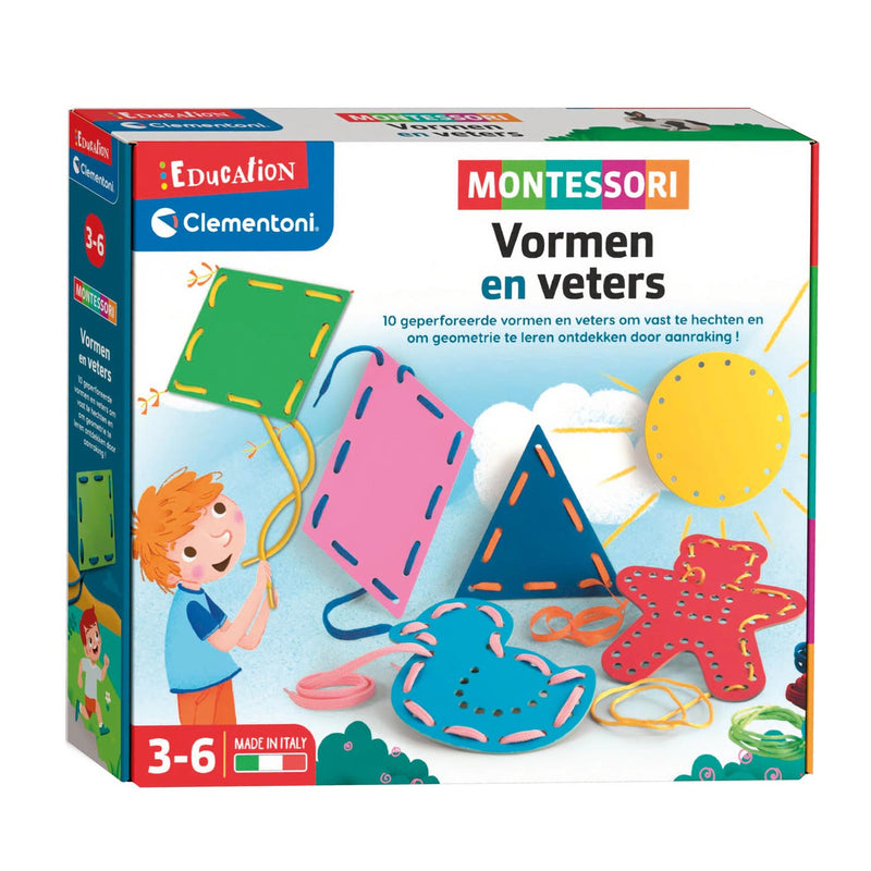 Load image into Gallery viewer, Clementoni Education Montessori Vormen en Veters