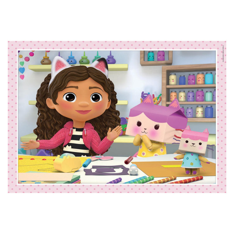 Load image into Gallery viewer, Clementoni supercolor 4in1 puzzel gabbys dollhouse 12-24 stukjes