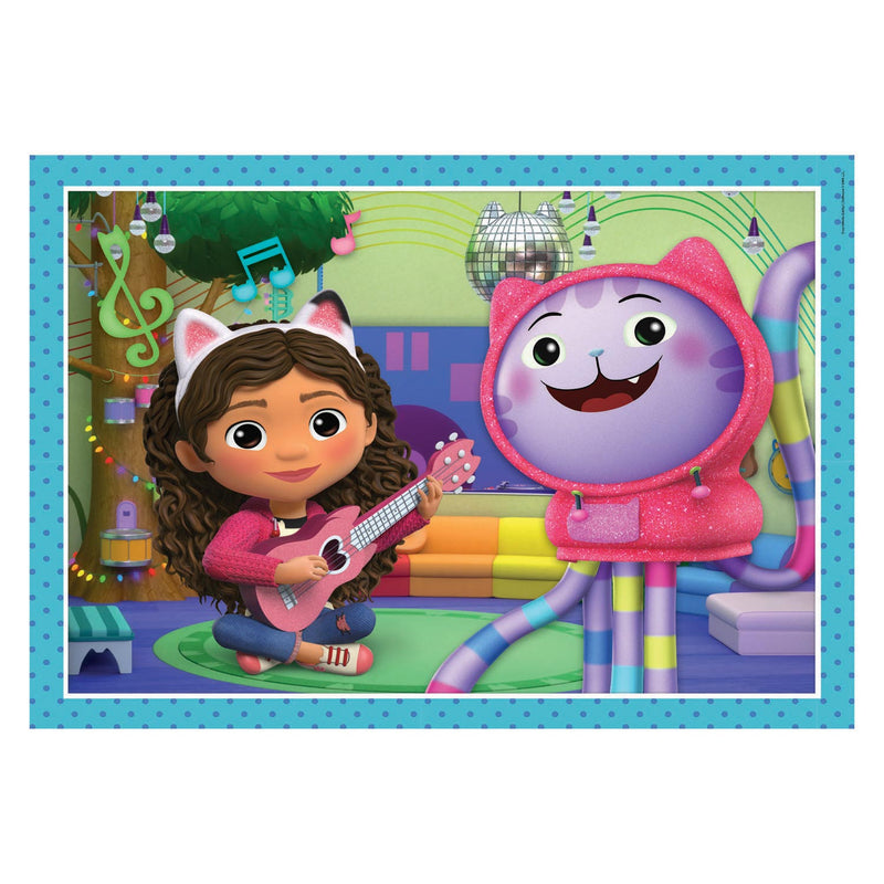 Load image into Gallery viewer, Clementoni supercolor 4in1 puzzel gabbys dollhouse 12-24 stukjes