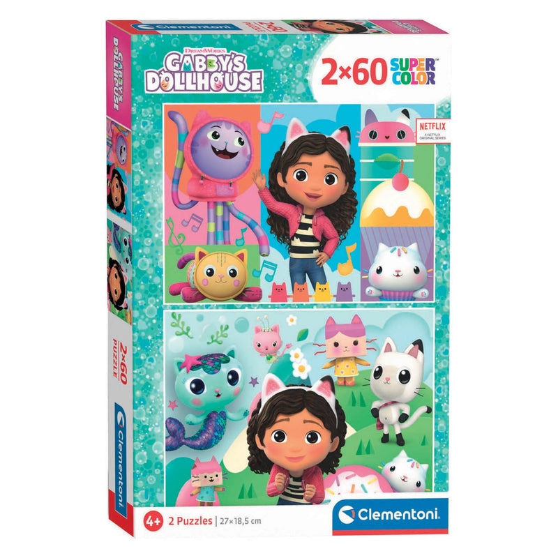 Afbeelding laden in galerijviewer, Clementoni puzzel gabby's poppenhuis, 2x60st.