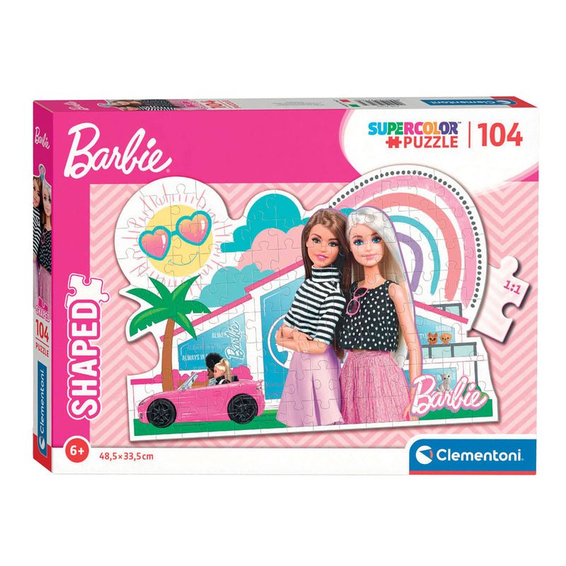 Load image into Gallery viewer, Clementoni legpuzzel super color - barbie roze auto, 104st.