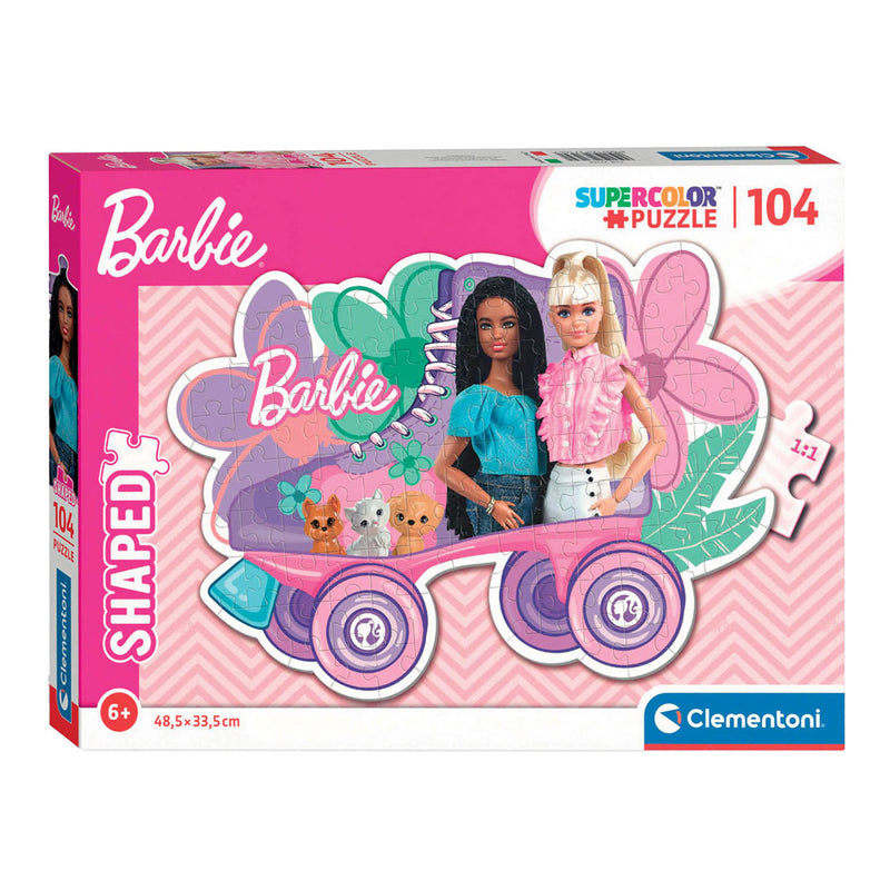 Load image into Gallery viewer, Clementoni legpuzzel super color - barbie rolschaats, 104st.
