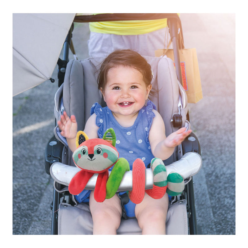 Load image into Gallery viewer, Clementoni baby stoffen kinderwagenspiraal wasbeer