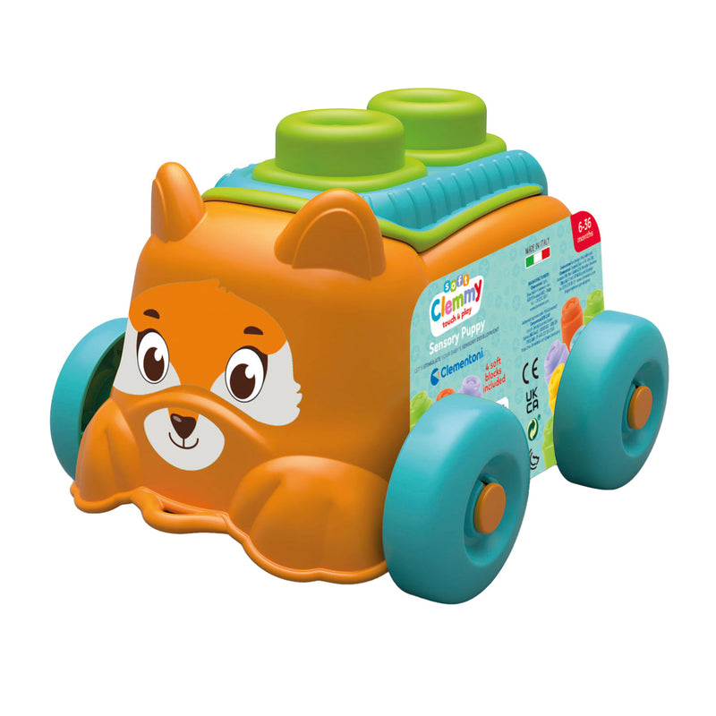 Load image into Gallery viewer, Clementoni baby soft clemmy blokken emmer hond