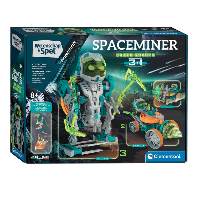 Afbeelding laden in galerijviewer, Clementoni wetenschap en spel - space miner robotica 3in1 bouwset