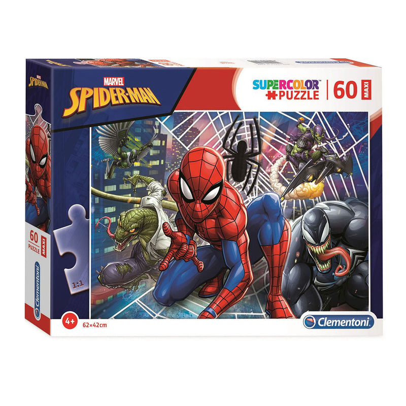 Load image into Gallery viewer, Clementoni legpuzzel super color maxi spiderman, 60st.