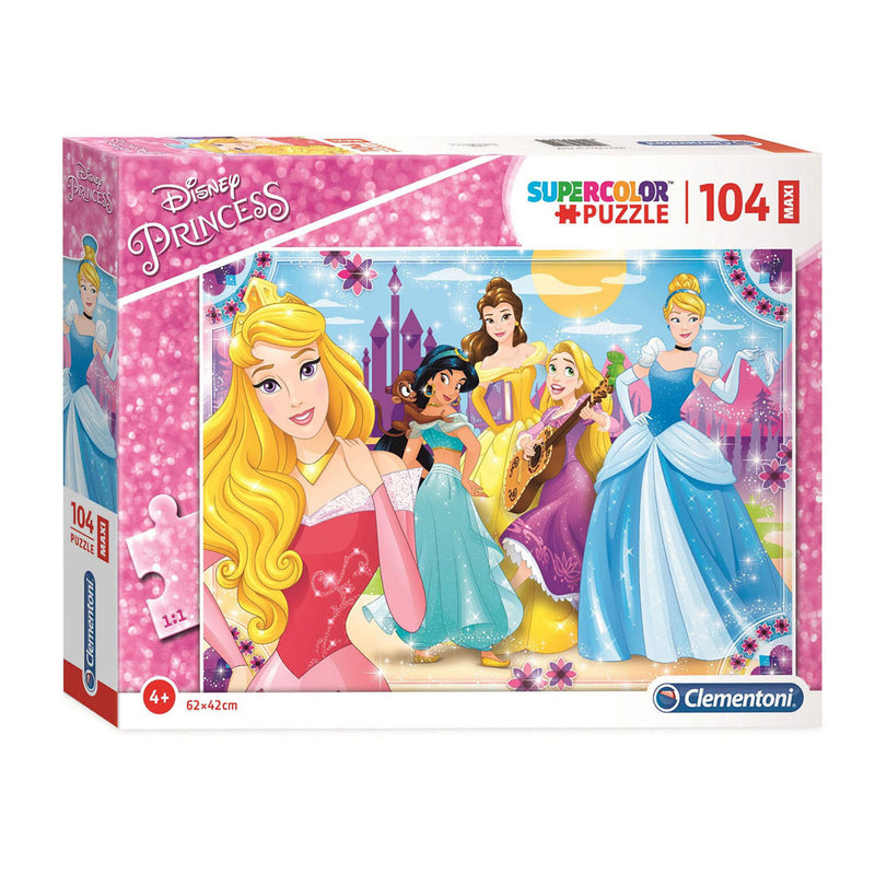 ギャラリービューアに画像をロードする, Clementoni legpuzzel super color maxi disney princess, 104st.