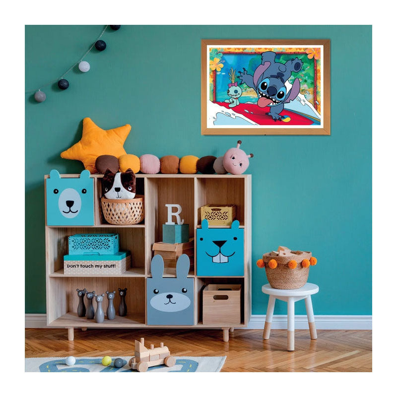 Afbeelding laden in galerijviewer, Clementoni legpuzzel super color disney stitch, 2x20st.