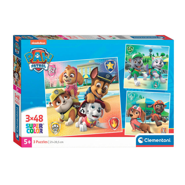 Load image into Gallery viewer, Clementoni legpuzzel super color vierkant paw patrol, 3x48st.
